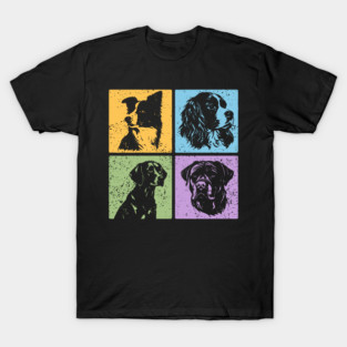 Vibrant Dog World in Retro Style T-Shirt