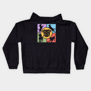 Pug Lover's Dream Retro Design Kids Hoodie