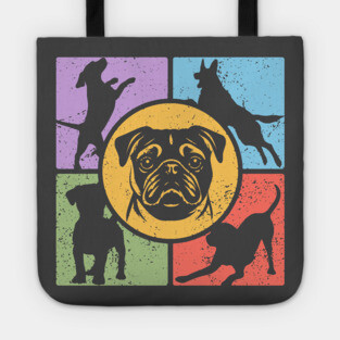 Pug Lover's Dream Retro Design Tote