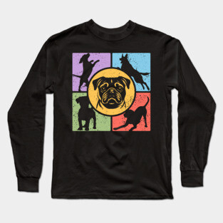 Pug Lover's Dream Retro Design Long Sleeve T-Shirt