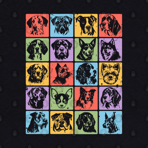 Colorful Retro Pup Portraits by TuncGK