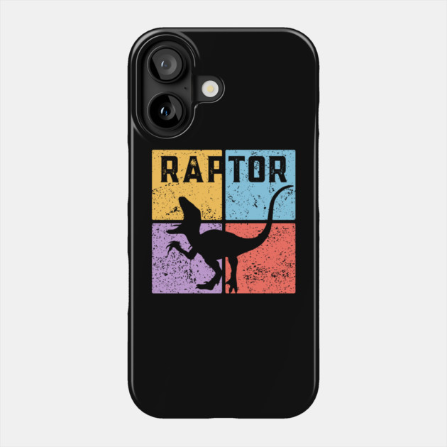 Retro Geometric Raptor Pop Art Phone Case by TuncGK