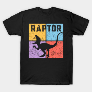 Retro Geometric Raptor Pop Art T-Shirt
