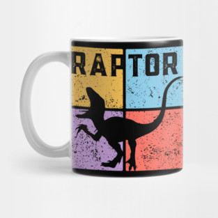 Retro Geometric Raptor Pop Art Mug