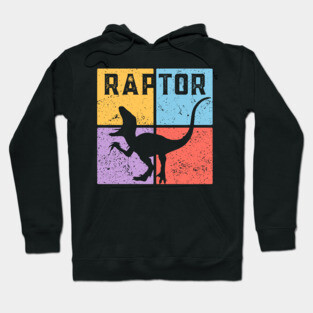 Retro Geometric Raptor Pop Art Hoodie