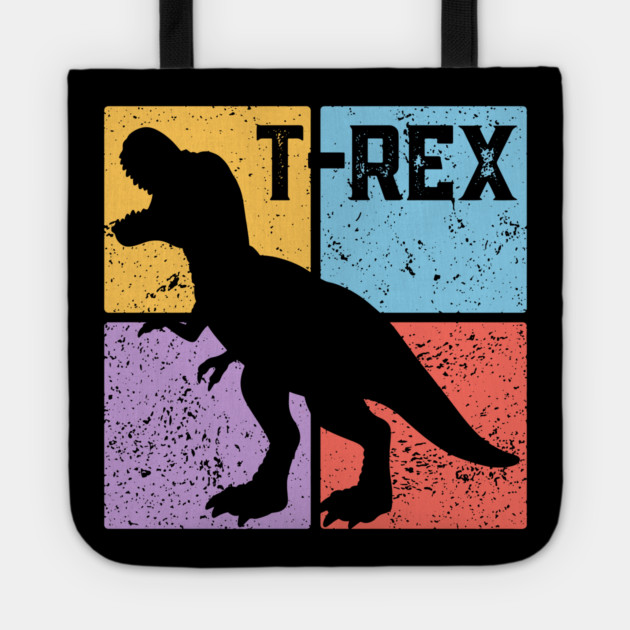 Retro T-Rex Dinosaur Pop Art Tote by TuncGK