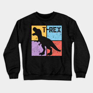Retro T-Rex Dinosaur Pop Art Crewneck Sweatshirt