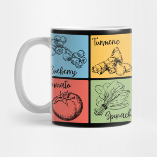 Artistic Herb and Floral Retro Collage Mug