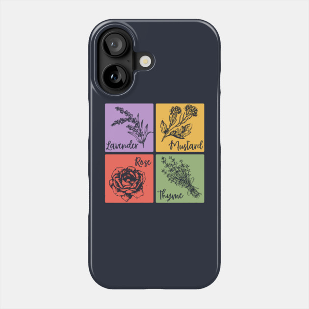 Retro Veggie and Herb Color Grid Phone Case by TuncGK