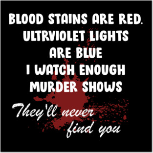 Blood Stains Are Red Murder Shows Posters and Art