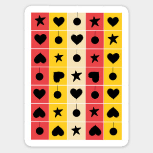 Retro Geometric Pattern Sticker