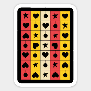 Retro Geometric Pattern Magnet