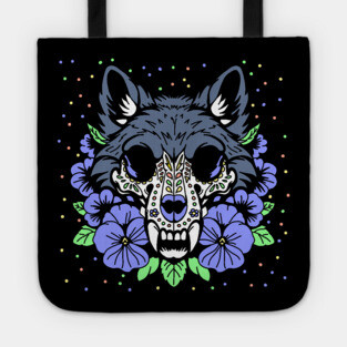 February's Violet & Wolf Skull Tote