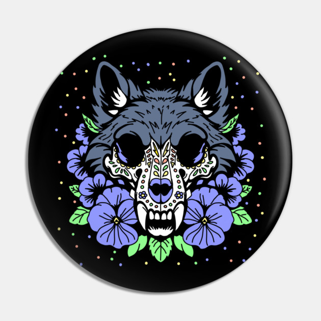 February's Violet & Wolf Skull Pin by H. R. Sinclair