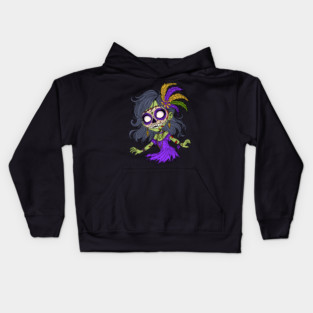 Mardi Gras Zombie Kids Hoodie