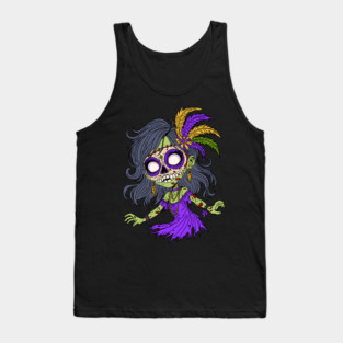 Mardi Gras Zombie Tank Top