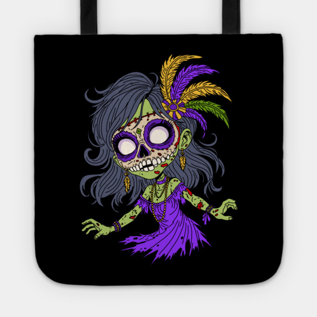 Mardi Gras Zombie Tote by H. R. Sinclair