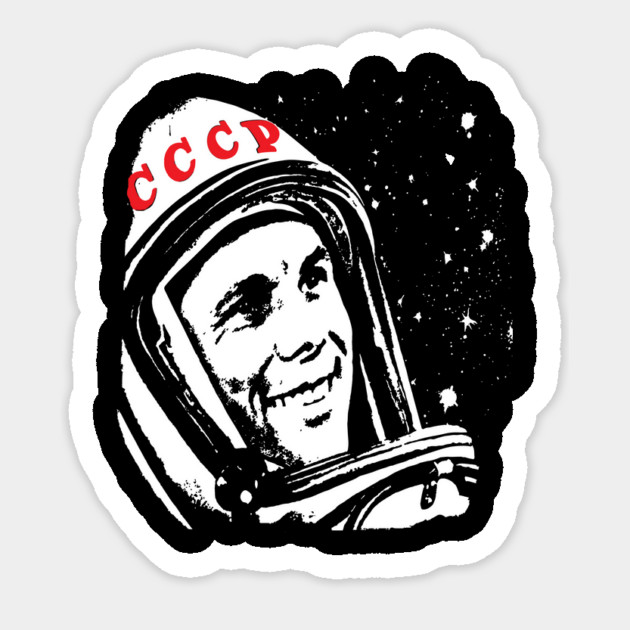 Yuri Gagarin Sticker by dumbshirts