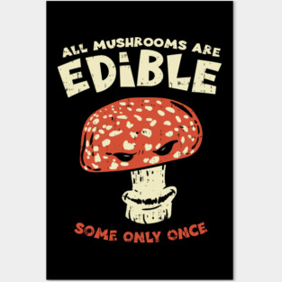 Mushroom Hunter product I Funny Fly Amanita Fungi Posters and Art
