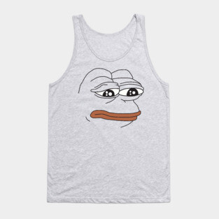 Sad Pepe Face Tank Top