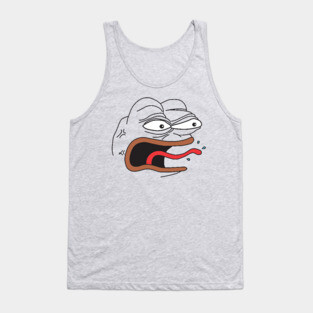 Angry Pepe Face Tank Top