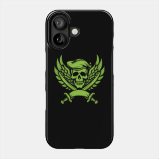 Skull wearing a beret Phone Case