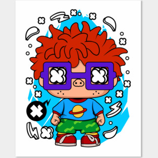 Chuckie finster Baby Chibi Art Style //// Nostalgic Toddler Vibes Tshirt! Posters and Art