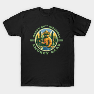 Happy 80Th Birthday Smokey Bear T-Shirt