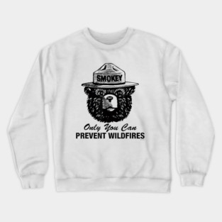 Smokey Bear Only You Can Prevent Wildfires Crewneck Sweatshirt
