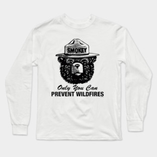 Smokey Bear Only You Can Prevent Wildfires Long Sleeve T-Shirt