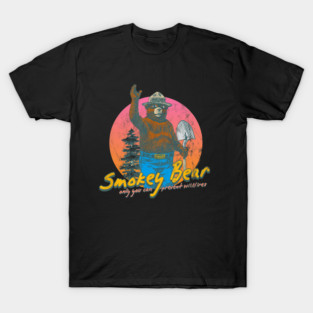 Smokey Bear Retro Smokey Bear Sunset T-Shirt