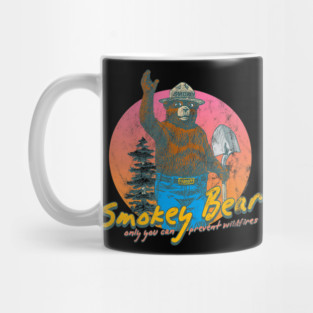 Smokey Bear Retro Smokey Bear Sunset Mug