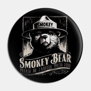 Vintage Smokey Bear Style Prevent Wildfires Pin
