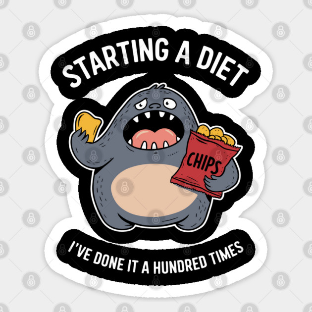 Starting A Diet Weight Loss Sarcasm Joke Sticker by Anticorporati