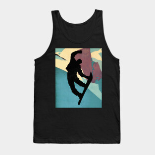 Snowboarding Dude, morning light Tank Top