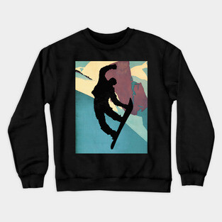 Snowboarding Dude, morning light Crewneck Sweatshirt