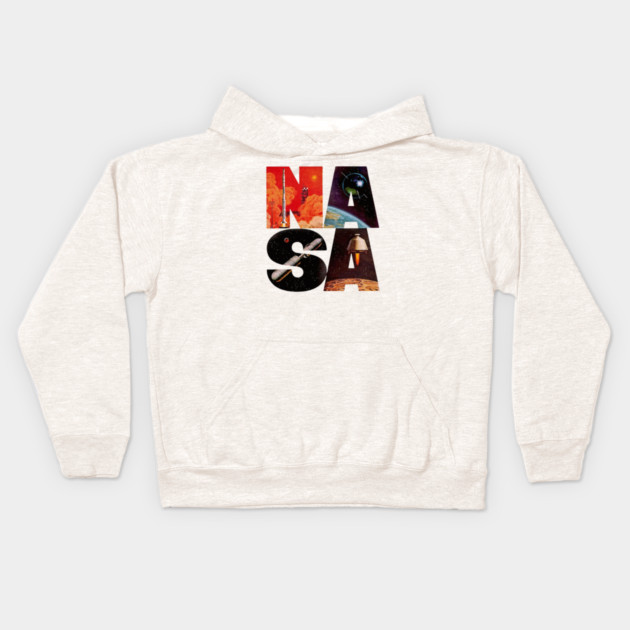 Vintage N A S A Kids Hoodie by Timeless Chaos