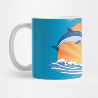 Dolphin Sunset Mug