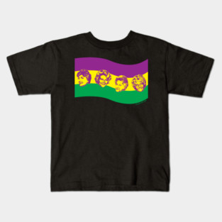 Purple, Green, and Golden Kids T-Shirt