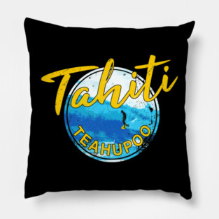 Tahiti Teahupoo Surf French Polynesia Pillow