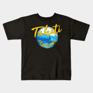 Tahiti Teahupoo Surf French Polynesia Kids T-Shirt