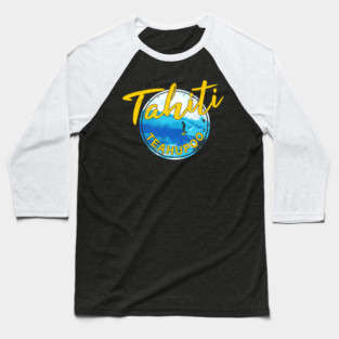 Tahiti Teahupoo Surf French Polynesia Baseball T-Shirt