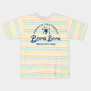 Bora Bora French Polynesia Islands Map Kids T-Shirt