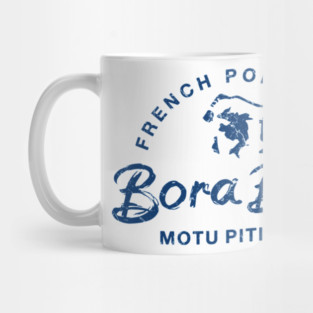Bora Bora French Polynesia Islands Map Mug