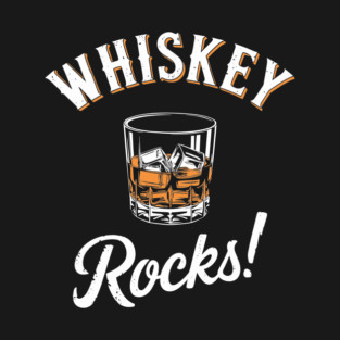 Whiskey Rocks Bourbon Lover Humor Pun T-Shirt