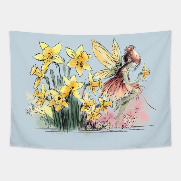 Daffodil Fairy Tapestry by H. R. Sinclair