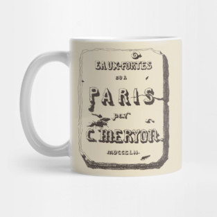 Vintage Paris Typography by Charles Méryon Mug