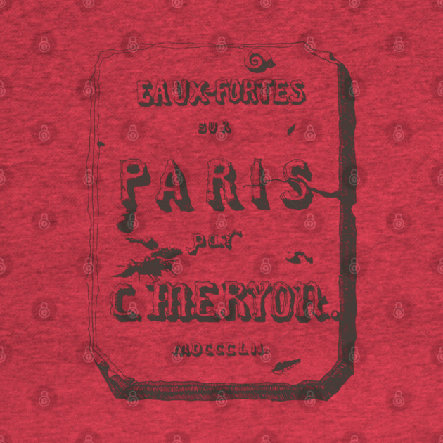 Vintage Paris Typography by Charles Méryon by TuncGK