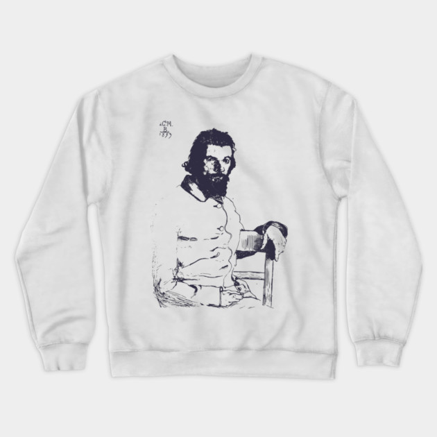 Félix Bracquemond Portrait by Charles Méryon Crewneck Sweatshirt by TuncGK
