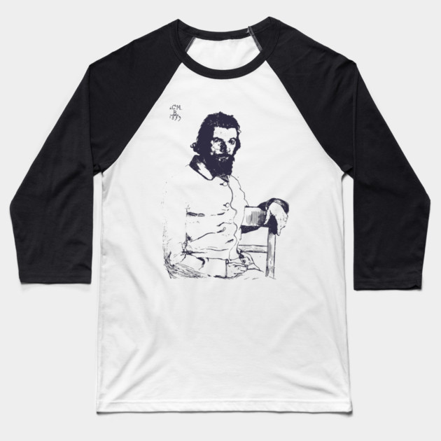 Félix Bracquemond Portrait by Charles Méryon Baseball T-Shirt by TuncGK